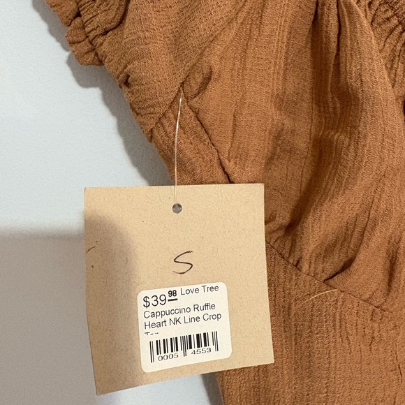 Love Tree Tan Ruffled Blouse - Picture 3 of 3